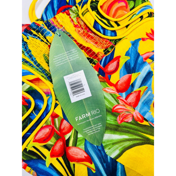 FARM Rio Tropical Yellow Mini Dress - Picture 3 of 12